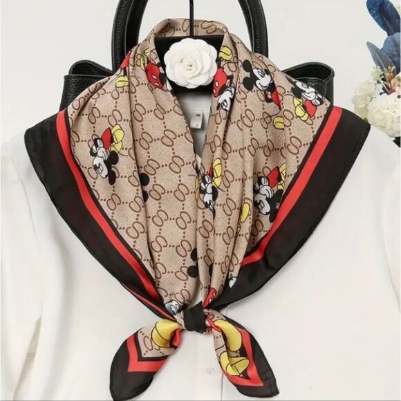 Mickey Mouse Shawl Scarf Head Wrap - Picture 1 of 5